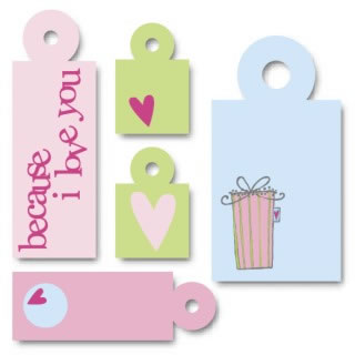 Heidi Grace Designs - Loving You Square Pocket Charms  (sold in 3's)